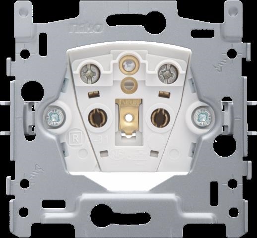 SOKKEL STOPCONTACT ZONDER AARDING, 21MM, SCHROEFKLEMMEN
