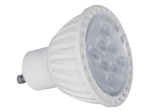 Ampoule LED GU10 blanc chaud  230VAC-7W-36°-IP20 Finition Blanche