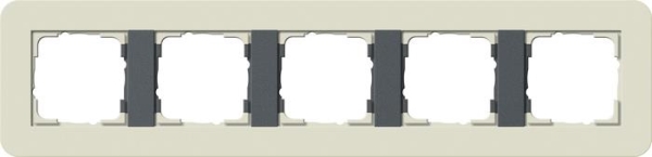 Cadre fin. 5x Gira E3 sable/anthr.