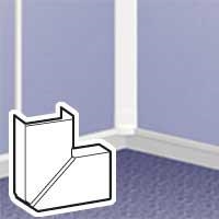 Angle plat var. DLP 32 x 20 mm blanc RAL 9003
