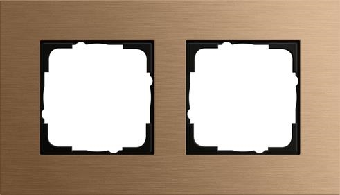 cadre fin. 2x Gira Esprit bronze