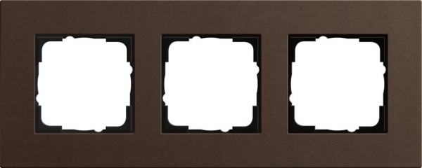 cadre fin. 3x Gira Esprit Lin.ctrpl. brun