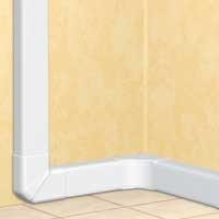 Goulotte DLP design 50x80 mm blanc - 2m - couvercle 65 mm