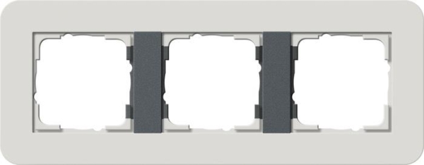 cadre fin. 3x Gira E3 gris clair/anthr.