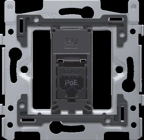 1 CONNEXION RJ45 UTP CAT6, POE++, PLAT, 60X71, VIS