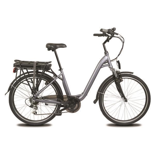 VELO CITY ELECTRIQUE 250W 36V 10Ah GRIS CLAIRE