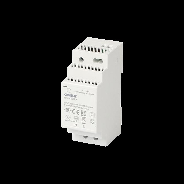 VOEDINGSEENHEID DIN RAIL, INGANG 230VAC, UITGANG 12VDC/2A
