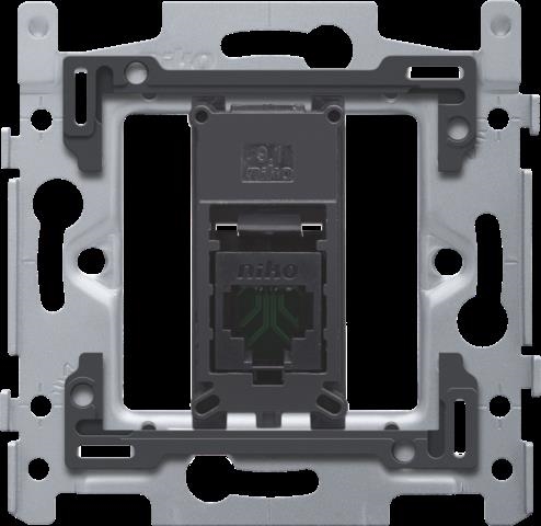 1 RJ45-AANSLUITING UTP CAT. 5E, VLAK, 60X71, SCHROEF