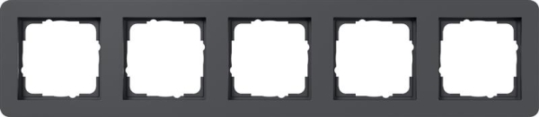 Cadre fin. 5x Gira E1 anthracite