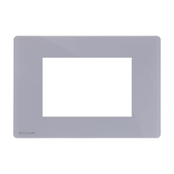 PLATINE GRIS PERLE ONE COMP BTICINO LIVING LIGHT 3 MODULES