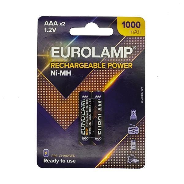 RECHARGEABLE BATTERY Ni-MH AAA (HR03) 1000mAh 2pcs 1.2V