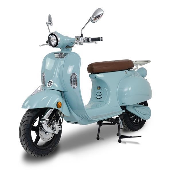 MOTO ELECTRIQUE STYLE VINTAGE BLEU EV3000W