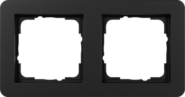 cadre fin. 2x Gira E1 noir m