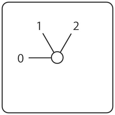 2-standenschakelaar met 0-positie (22.5mm)