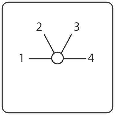 Commutateur 4 positions sans pos. 0 (4 vis)