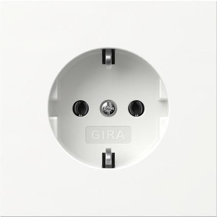Prise SCHUKO sans griffes Gira F100 blanc