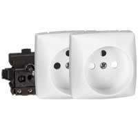 Oteo ctdoos 2x2P+A voorbekab. horizontaal samenstelbaar wit