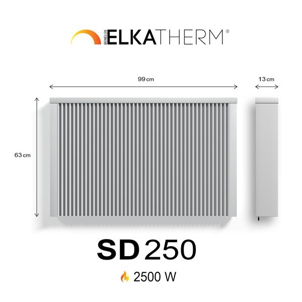 SD250  2,5 kw  RAL9010 63/99/13 cm