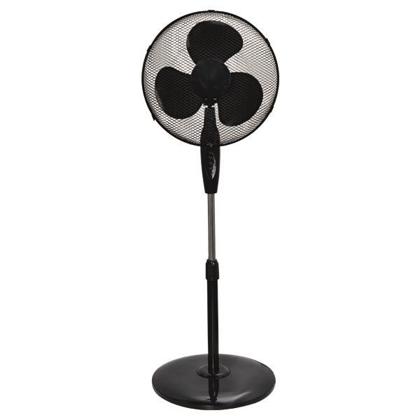 VENTILATEUR SUR PIED BASE ROND DIAMETRE40 / 60W NOIR