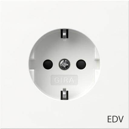 SCHUKO impr.EDV + SH Gira F100 blanc