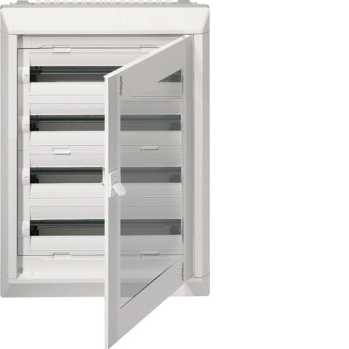 Coffret encastré vega D 4R. 96M.. - porte transparente