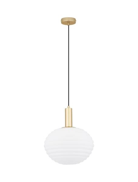 ALLEN Matt Gold Metal & Milky White Structured Glass LED E27 1x12 Watt 230 Volt  IP20 Bulb Excluded