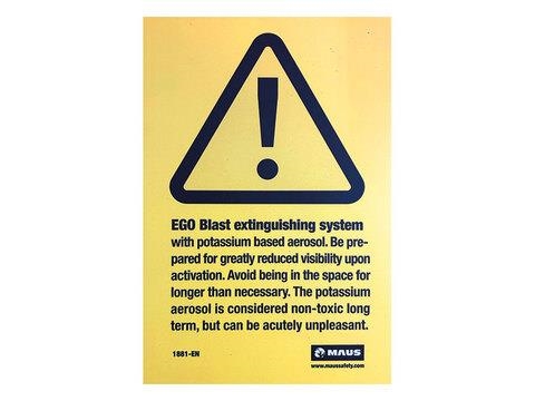 *1881EN* Signalisation EGO Blast Fire Suppression System Installed PVC