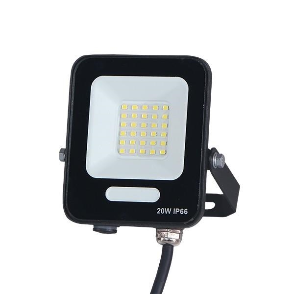 PROJECTEUR LED 20W 4000K IP66 CABLE 60CM NOIR