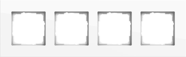 Cadre fin. 4x Gira Esprit alum.blanc(laq.)