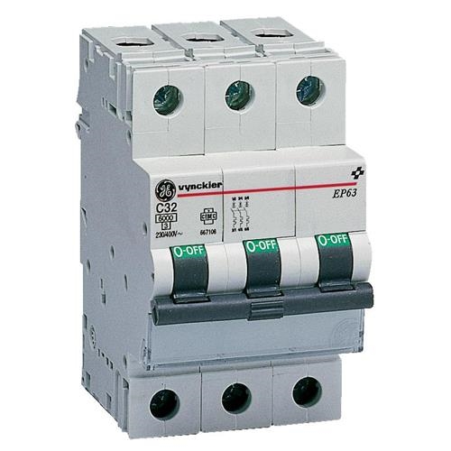 EP60 disjoncteur 6kA 3P D 25A