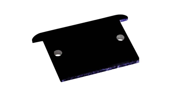 END CAP PLAT POUR PROFIL ALU NOIR