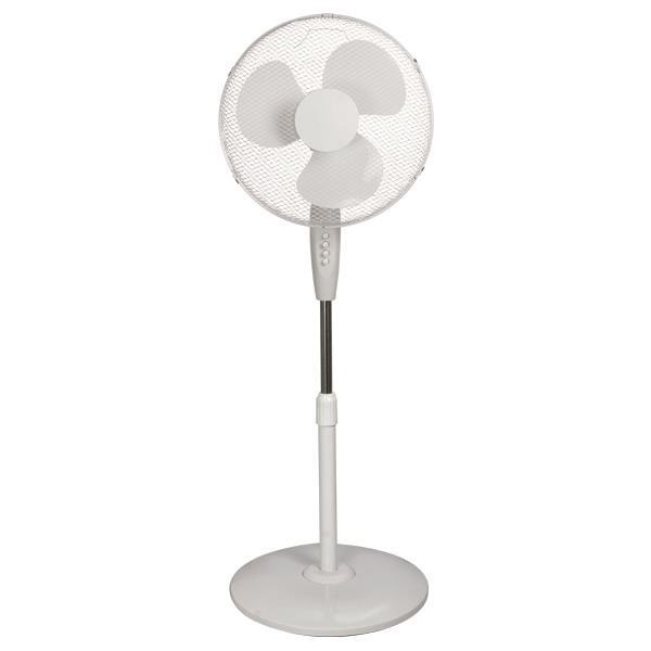 VENTILATEUR SUR PIED BASE ROND DIAMETRE40 / 60W BLANC