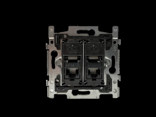 Prise murale data 2x RJ45 Cat6A, non bli