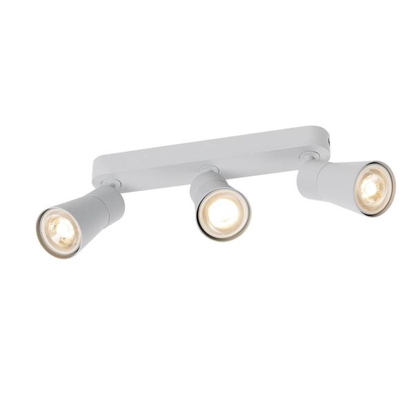 PURI 2.0 Cone, wand- en plafondopbouwarmatuur, lang, 3x max. 6W, GU10, grijs