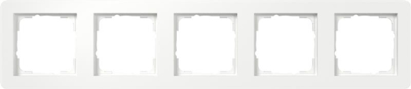 Cadre fin. 5x Gira E1 blanc s