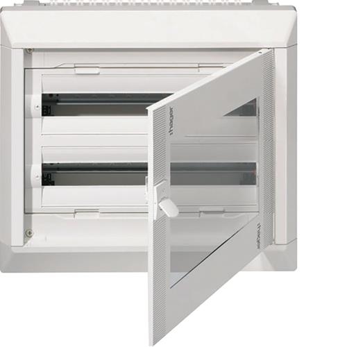 Coffret encastré vega D 2R. 48M.. - porte transparente