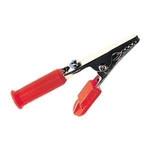 Geïsoleerde krokodilklem met ingang voor 4mm banaanstekker - Rood