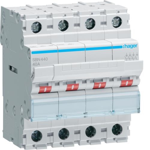 Modulaire schakelaar 4 polig 40A