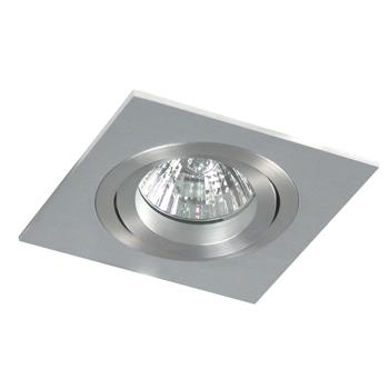 Spot encastrable orientable carré aluminium gu10 35watt dimmable