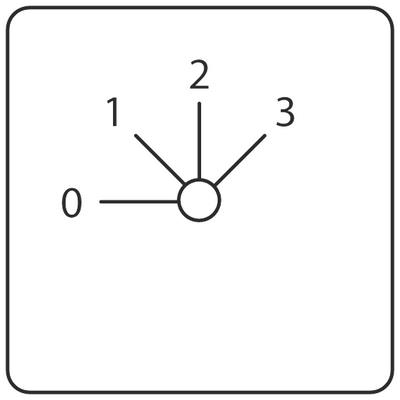 3-standenschakelaar met 0-positie (4 schroeven)