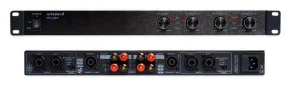 PRL-1204, amplificateur 4 canals, 4x 120W, noir