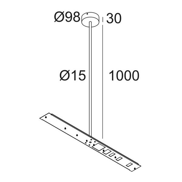 CENTRAL ROD SUSPENSION 95 1m W