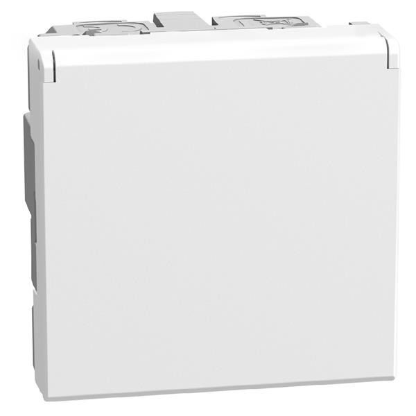 LightN contactdoos 2P+A+deksel 2 mod - wit