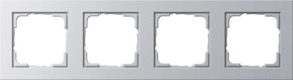 Cadre fin. 4x Gira E2 t.alu