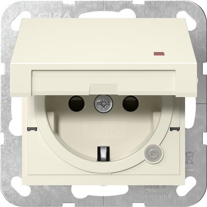 SCHUKO clap. témoin + SH System 55 blanc crème