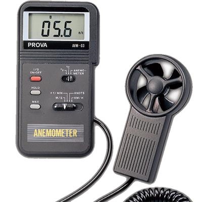 Thermo-anemometer, 0-45m/s; 0-60°C.