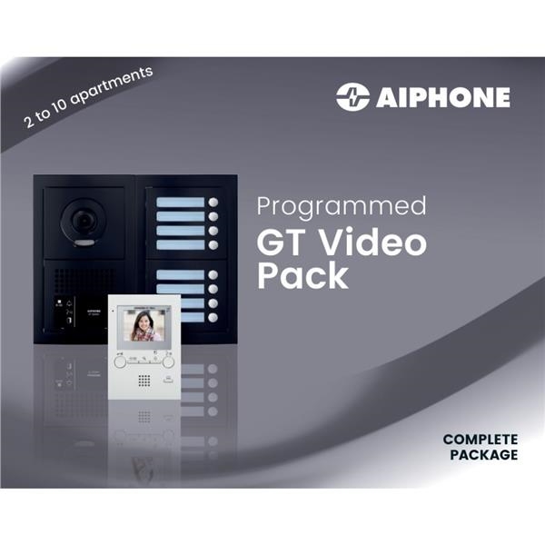 Pack de vidéophonie pour 6 appartements, noir