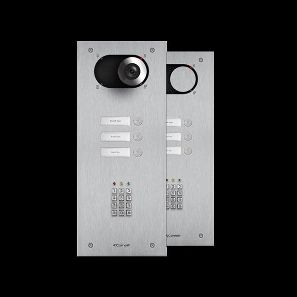 SWITCH NOIR - FAÇADE INOX 3 BOUTONS ET CLAVIER CODE