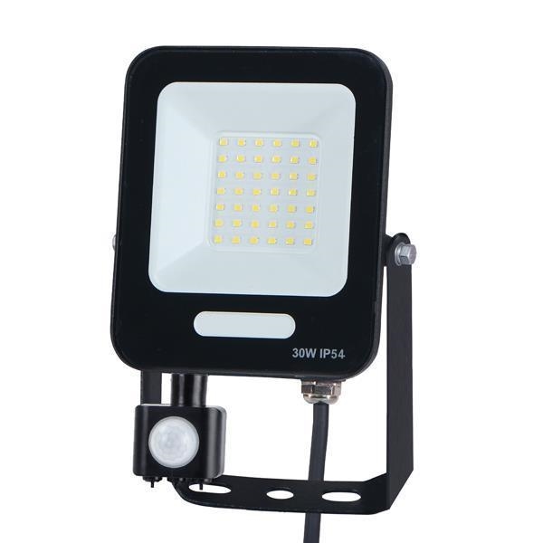 PROJECTEUR LED 20W 4000K IP66 DETECTEUR ROTATIF 360° NOIR