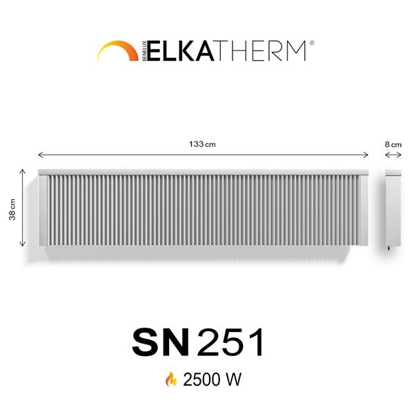 SN251  2,5 kw  RAL9010 38/163/8 cm